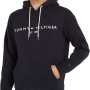 Tommy Hilfiger Uomo Felpa Core Tommy Logo con Cappuccio - XS Blu (Sky Captain)