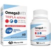Omega3 Viti Tripla Azione, Integratore ad Alta Concentrazione di Omega-3 per Cuore, Cervello e Vista, Assunzione Giornaliera, 60 Capsule da 700 mg - 60 Unità (Confezione da 1)
