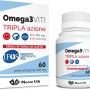 Omega3 Viti Tripla Azione, Integratore ad Alta Concentrazione di Omega-3 per Cuore, Cervello e Vista, Assunzione Giornaliera, 60 Capsule da 700 mg - 60 Unità (Confezione da 1)