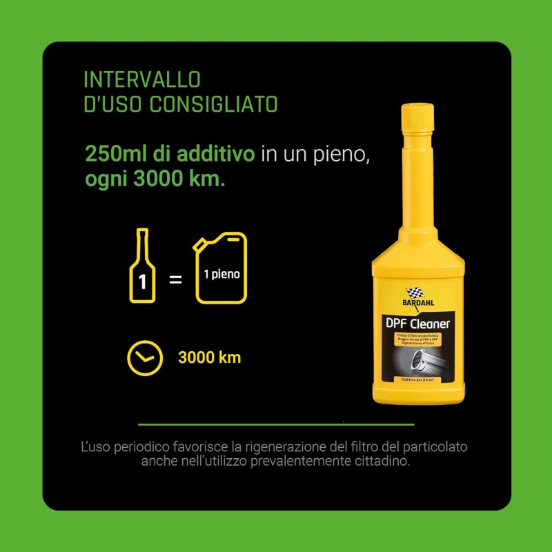 Bardahl - Dpf Cleaner, Additivo per Gasolio, Pulisce e Libera da Intasamenti Il Filtro Antiparticolato, Aumenta la Durata di FAP e Dpf, per Motori Diesel, 250 ml Bardahl - Dpf Cleaner, Additivo per Gasolio, Pulisce e Libera da Intasamenti Il Filtro Antiparticolato, Aumenta la Durata di FAP e Dpf, per Motori Diesel, 250 ml