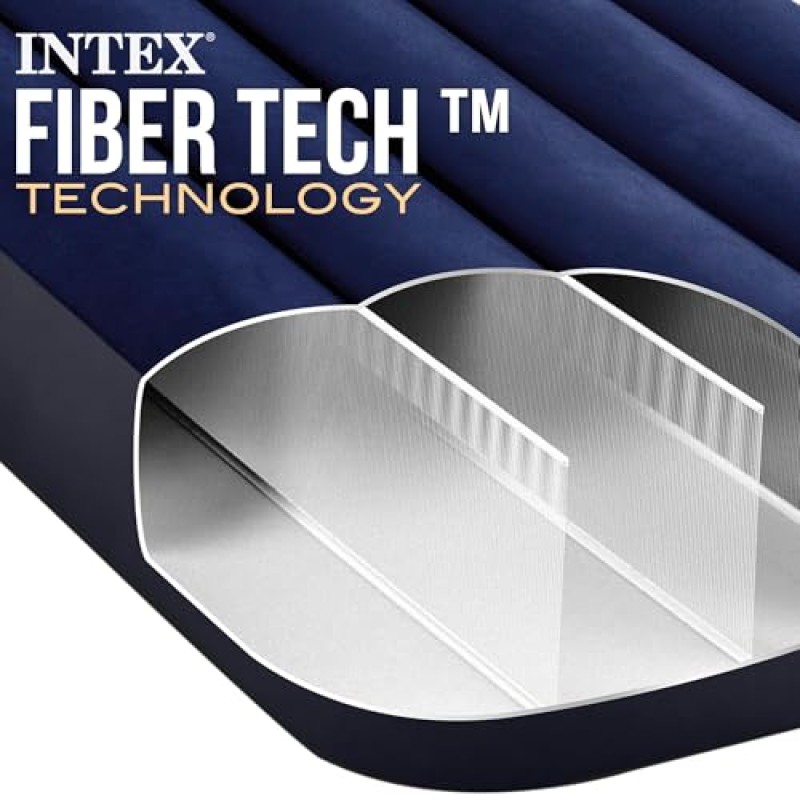 Intex 64757 Materasso Classic Downy Singolo con Tecnologia Fiber Tech 99X191X25 cm