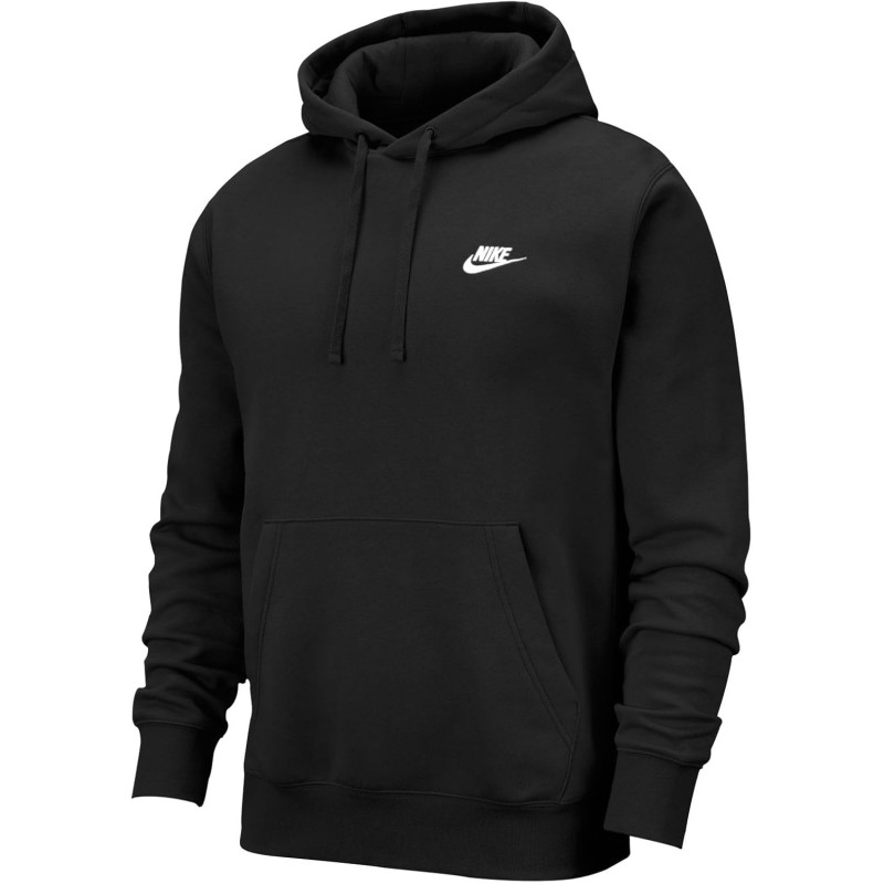 Nike M NSW Club Hoodie Po BB Maglia Lunga Uomo - S Black/Black/(White)