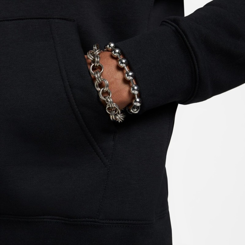 Nike M NSW Club Hoodie Po BB Maglia Lunga Uomo - M Black/Black/(White)