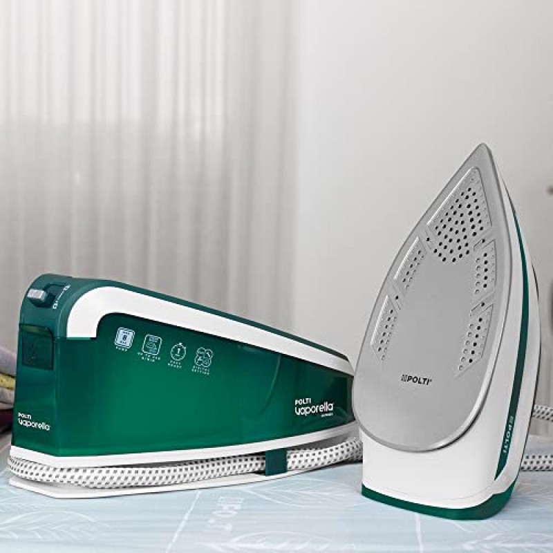 Polti Vaporella Express VE30.20, Ferro da Stiro Generatore di Vapore, Pressione Pompa fino a 8 Bar, Potenza 2200 W, Funzione Eco, Tecnologia One Temperature, Digital Setting, Verde e Bianco - Bianco E Verde