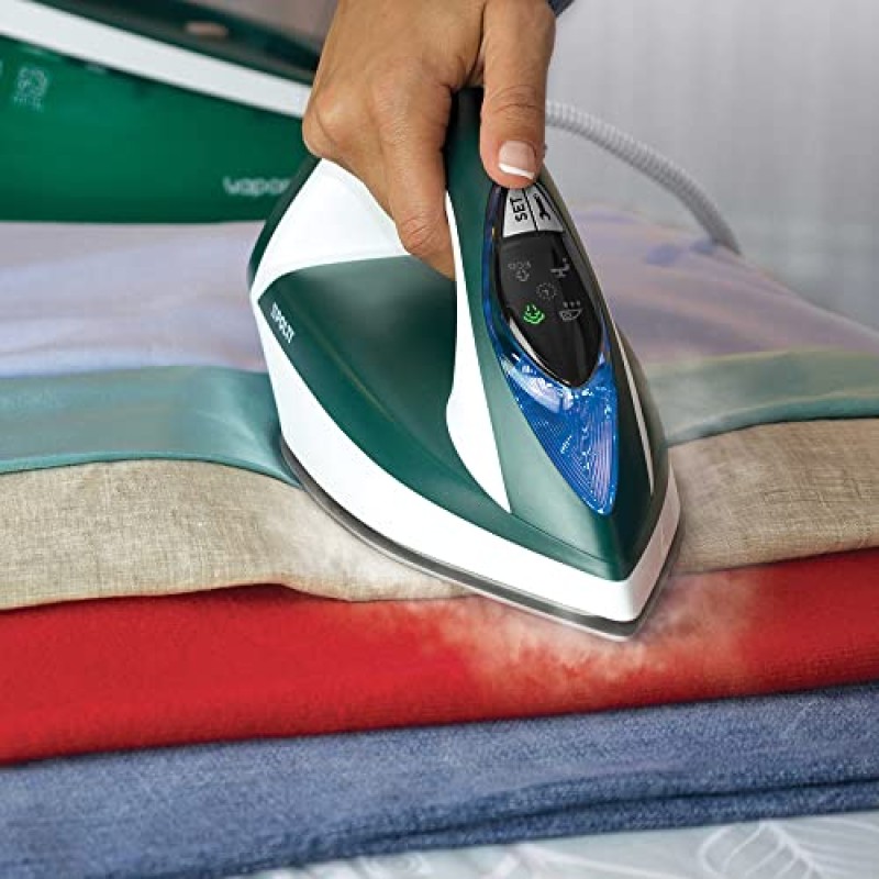 Polti Vaporella Express VE30.20, Ferro da Stiro Generatore di Vapore, Pressione Pompa fino a 8 Bar, Potenza 2200 W, Funzione Eco, Tecnologia One Temperature, Digital Setting, Verde e Bianco - Bianco E Verde