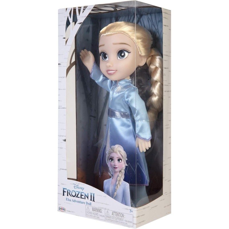 Frozen 2 – bambola Elsa Adventure 38 cm, estremamente dettagliata, indossa abiti da sogno ispirati al film ed è dotata di occhi scintillanti grazie al Royal Reflection Eyes