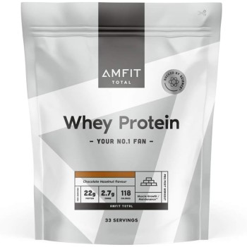 Amfit Nutrition Whey Protein Powder 1kg Chocolate Hazelnut - 1 kg (Confezione da 1)