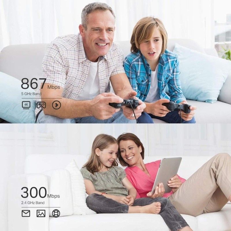 TP-Link Archer T4E Scheda Wi-Fi PCI Express Wi-Fi AC1200Mbps, Scheda Wifi pc Fisso, 867 Mbps sulla banda 5 GHz e 300 Mbps sulla banda 2,4 GHz, Supporta Windows 10/11, Beamforming, 2×2 MIMO