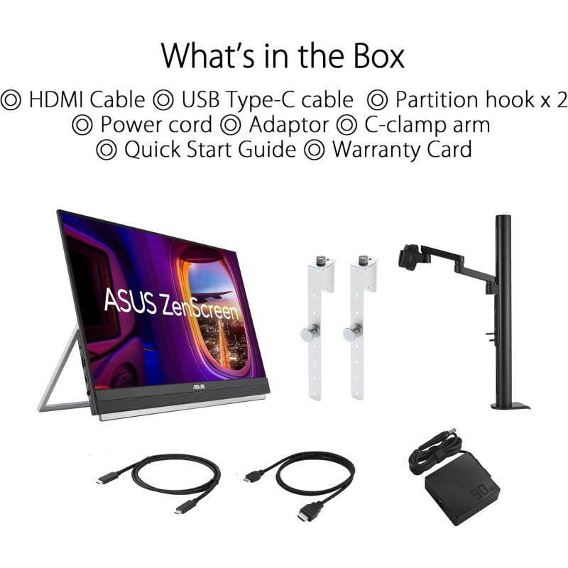 ASUS ZenScreen MB229CF Monitor Portatile da 22” pollici (21.5), FHD (1920x1080), Tecnologia IPS, Frequenza 100 Hz, USB-C PD 60W, Speaker Audio 2.1 con Subwoofer, Maniglia di Trasporto, Nero ASUS ZenScreen MB229CF Monitor Portatile da 22” pollici (21.5), FHD (1920x1080), Tecnologia IPS, Frequenza 100 Hz, USB-C PD 60W, Speaker Audio 2.1 con Subwoofer, Maniglia di Trasporto, Nero