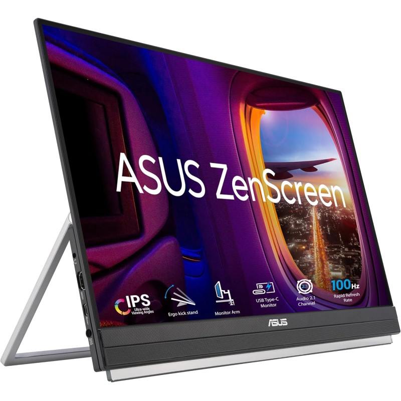 ASUS ZenScreen MB229CF Monitor Portatile da 22” pollici (21.5), FHD (1920x1080), Tecnologia IPS, Frequenza 100 Hz, USB-C PD 60W, Speaker Audio 2.1 con Subwoofer, Maniglia di Trasporto, Nero ASUS ZenScreen MB229CF Monitor Portatile da 22” pollici (21.5), FHD (1920x1080), Tecnologia IPS, Frequenza 100 Hz, USB-C PD 60W, Speaker Audio 2.1 con Subwoofer, Maniglia di Trasporto, Nero