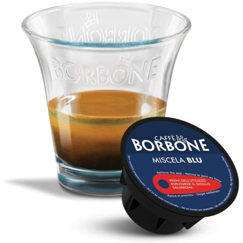 Caffè Borbone Miscela Blu - 90 capsule (6 confezioni da 15) - Compatibili con le Macchine Nescafè* Dolce Gusto* - Miscela Blu