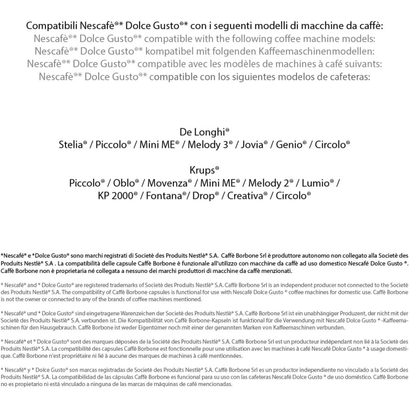 Caffè Borbone Miscela Blu - 90 capsule (6 confezioni da 15) - Compatibili con le Macchine Nescafè* Dolce Gusto* - Miscela Blu