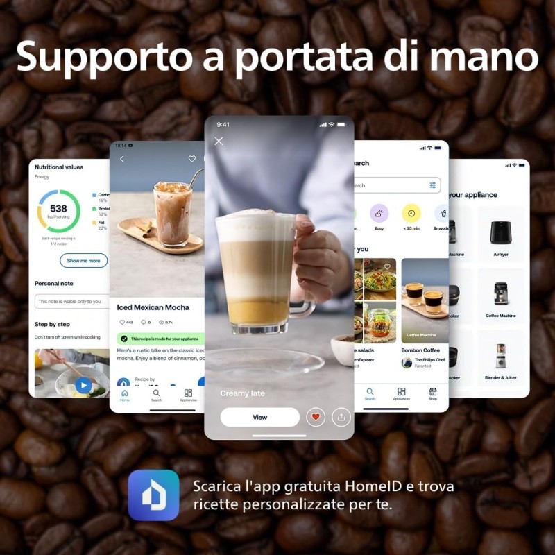 Philips 2200 Series Macchina da Caffè Automatica - Montalatte Classico, Display Touch Intuitivo, Nero Opaco (EP2220/10) - 3 bevande Philips 2200 Series Macchina da Caffè Automatica - Montalatte Classico, Display Touch Intuitivo, Nero Opaco (EP2220/10) - 3 bevande