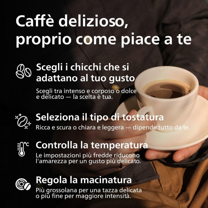 Philips 2200 Series Macchina da Caffè Automatica - Montalatte Classico, Display Touch Intuitivo, Nero Opaco (EP2220/10) - 3 bevande Philips 2200 Series Macchina da Caffè Automatica - Montalatte Classico, Display Touch Intuitivo, Nero Opaco (EP2220/10) - 3 bevande