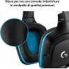 Logitech G G432 Cuffie Gaming Cablate, Audio Surround 7.1, DTS: x 2.0, Driver 50 mm, ‎Jack USB 3.5 mm, Microfono Flip-to-Mute, Leggere, PC/Mac/Xbox One/PS4/Nintendo ‎Switch, Nero/Blu