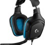 Logitech G G432 Cuffie Gaming Cablate, Audio Surround 7.1, DTS: x 2.0, Driver 50 mm, ‎Jack USB 3.5 mm, Microfono Flip-to-Mute, Leggere, PC/Mac/Xbox One/PS4/Nintendo ‎Switch, Nero/Blu
