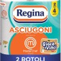Regina Asciugoni, 2 Rotoli di Carta Cucina a 2 Veli - 2 Rotoli