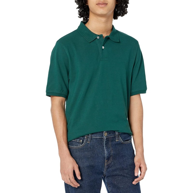 Amazon Essentials Polo in Cotone piqué vestibilità Regular (Disponibile in Taglie Extra Forti) Uomo - L Verde Scuro Amazon Essentials Polo in Cotone piqué vestibilità Regular (Disponibile in Taglie Extra Forti) Uomo - L Verde Scuro
