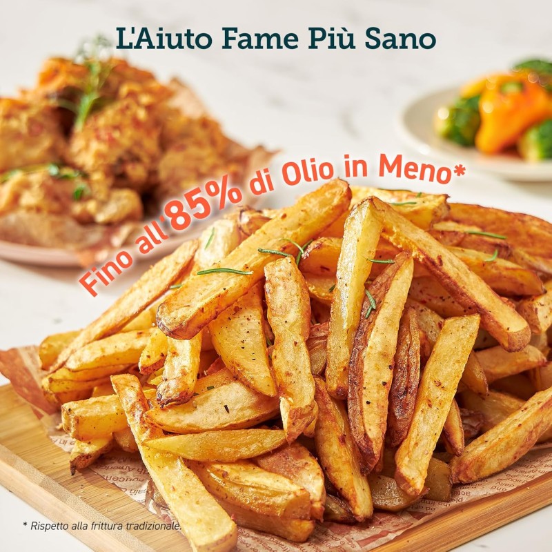 COSORI Friggitrice ad Aria 5,5 Litri, Air Fryer, 1700W, 13 Funzioni, 85% Meno Olio, 75-205°C, Fino al 50% Più Veloce del Forno, 100 Ricette Italiane, Display Digitale, CP158 Nero - 5.5L Nero Opaco COSORI Friggitrice ad Aria 5,5 Litri, Air Fryer, 1700W, 13 Funzioni, 85% Meno Olio, 75-205°C, Fino al 50% Più Veloce del Forno, 100 Ricette Italiane, Display Digitale, CP158 Nero - 5.5L Nero Opaco