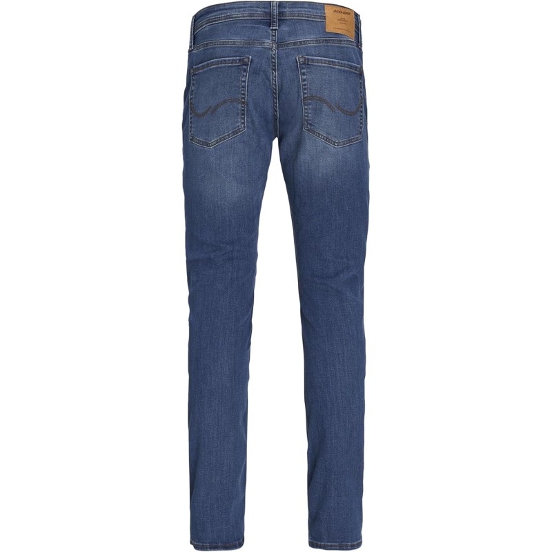 JACK & JONES Jeans Slim Fit a Vita Bassa. Chiusura con Patta e Bottoni. - XS Blu Denim JACK & JONES Jeans Slim Fit a Vita Bassa. Chiusura con Patta e Bottoni. - XS Blu Denim