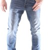 JACK & JONES Jeans Slim Fit a Vita Bassa. Chiusura con Patta e Bottoni. - L Blu Denim