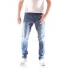 JACK & JONES Jeans Slim Fit a Vita Bassa. Chiusura con Patta e Bottoni. - S Blu Denim JACK & JONES Jeans Slim Fit a Vita Bassa. Chiusura con Patta e Bottoni. - S Blu Denim