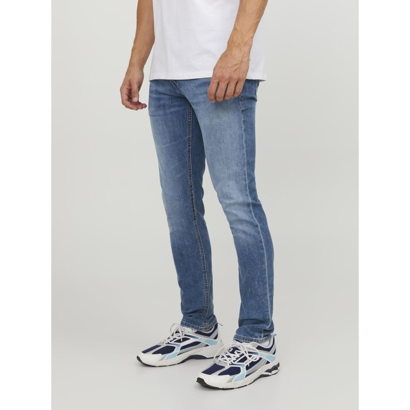 JACK & JONES Jeans Slim Fit a Vita Bassa. Chiusura con Patta e Bottoni. - 30W / 30L Blu Denim JACK & JONES Jeans Slim Fit a Vita Bassa. Chiusura con Patta e Bottoni. - 30W / 30L Blu Denim