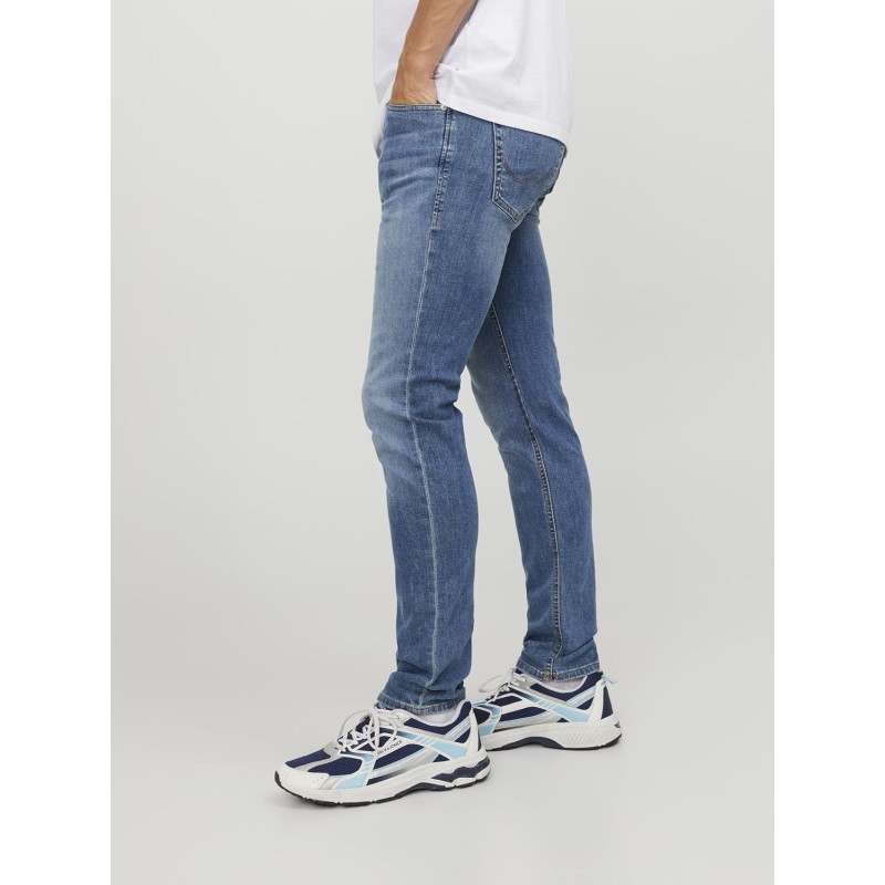 JACK & JONES Jeans Slim Fit a Vita Bassa. Chiusura con Patta e Bottoni. - 30W / 30L Blu Denim JACK & JONES Jeans Slim Fit a Vita Bassa. Chiusura con Patta e Bottoni. - 30W / 30L Blu Denim