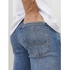 JACK & JONES Jeans Slim Fit a Vita Bassa. Chiusura con Patta e Bottoni. - 33W / 30L Blu Denim JACK & JONES Jeans Slim Fit a Vita Bassa. Chiusura con Patta e Bottoni. - 33W / 30L Blu Denim