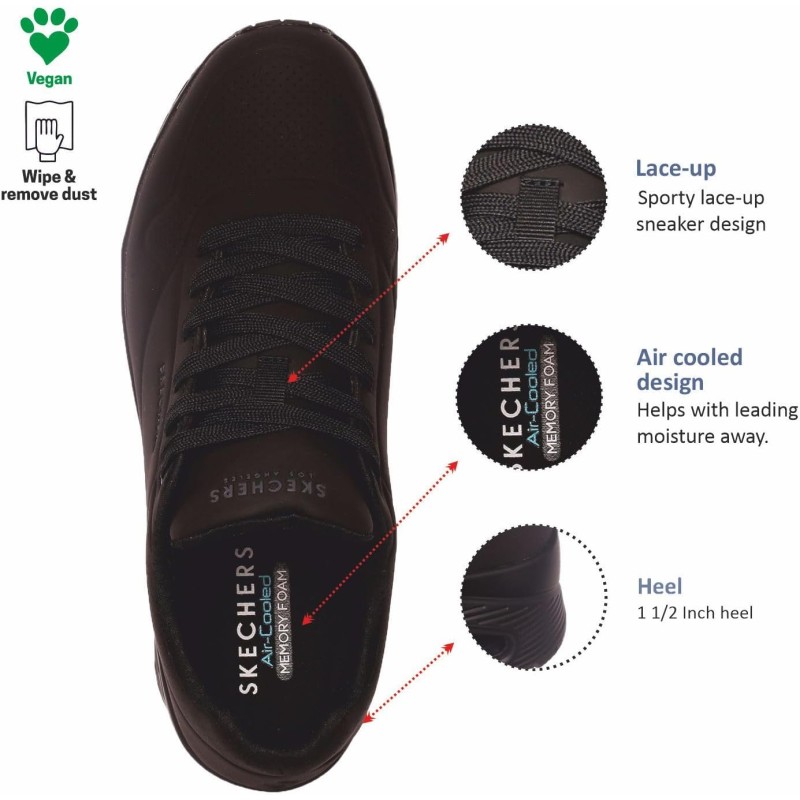 Skechers Uno Stand On Air, Scarpe da Ginnastica Uomo - 42 EU Black Durabuck Trim Skechers Uno Stand On Air, Scarpe da Ginnastica Uomo - 42 EU Black Durabuck Trim