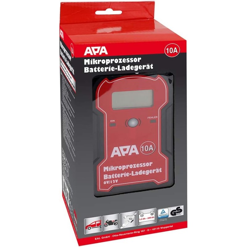APA 16622 6/12 V 10A Microprocessor Charger APA 16622 6/12 V 10A Microprocessor Charger