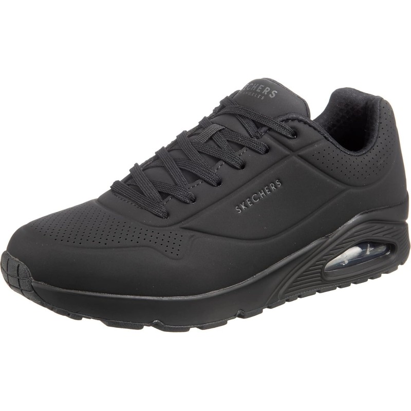 Skechers Uno Stand On Air, Scarpe da ginnastica Uomo, Black Durabuck Trim, 46 EU