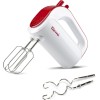 Girmi SB02 Sbattitore Elettrico, 170W, Sbattitori Inox per montare panna ed albumi, Funzione Turbo, Ganci Inox per impasti dolci e salati, 5 Velocità, Bianco/Rosso - Bianco/Rosso
