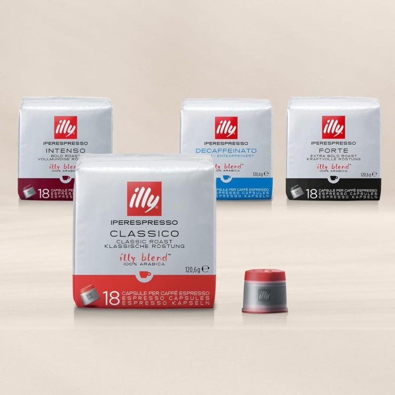 illy, Caffè in Capsule Iperespresso Arabica Selection Guatemala, 100% Arabica con Note di Cioccolato, Gusto Amaro e Intenso, 6 Confezioni da 18 (108 Capsule Totali)
