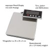 Bilancia per pacchi 50 Plus 50 kg/5 g incl. alimentatore di rete, argento/nero
