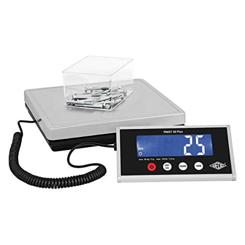 Bilancia per pacchi 50 Plus 50 kg/5 g incl. alimentatore di rete, argento/nero