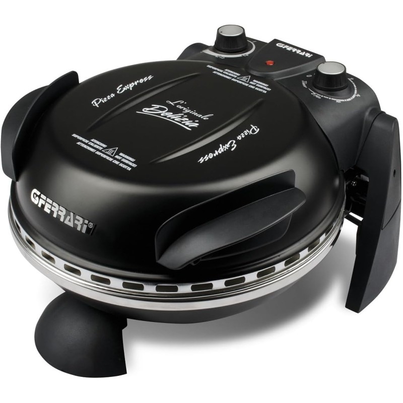 G3 Ferrari G1000610 Pizza Express Delizia, Forno Pizza, 1200 W, Termostato regolabile 400°C, Pizza fragrante in 5 minuti, Doppia resistenza riscaldante, Ricettario e Palette inclusi Nero - Nero G3 Ferrari G1000610 Pizza Express Delizia, Forno Pizza, 1200 W, Termostato regolabile 400°C, Pizza fragrante in 5 minuti, Doppia resistenza riscaldante, Ricettario e Palette inclusi Nero - Nero