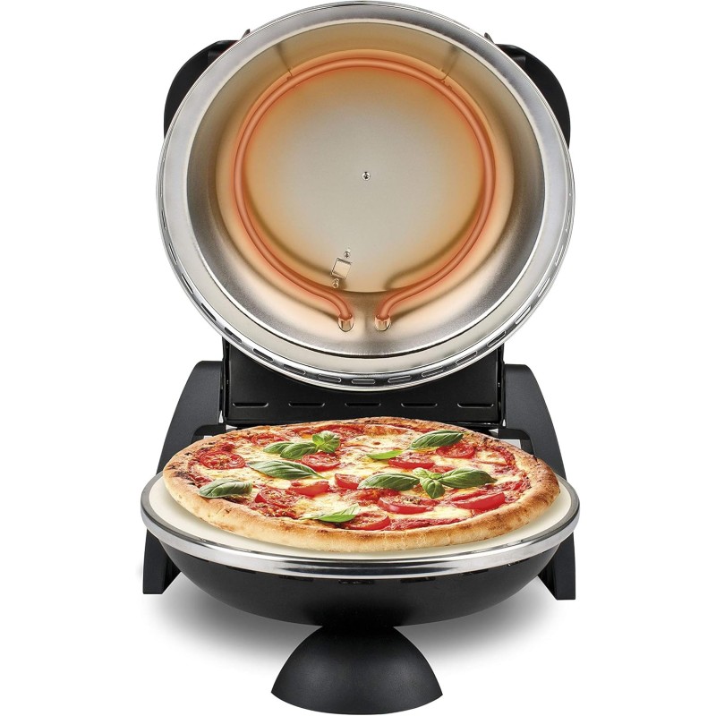 G3 Ferrari G1000610 Pizza Express Delizia, Forno Pizza, 1200 W, Termostato regolabile 400°C, Pizza fragrante in 5 minuti, Doppia resistenza riscaldante, Ricettario e Palette inclusi Nero - Nero G3 Ferrari G1000610 Pizza Express Delizia, Forno Pizza, 1200 W, Termostato regolabile 400°C, Pizza fragrante in 5 minuti, Doppia resistenza riscaldante, Ricettario e Palette inclusi Nero - Nero
