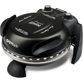 G3 Ferrari G1000610 Pizza Express Delizia, Forno Pizza, 1200 W, Termostato regolabile 400°C, Pizza fragrante in 5 minuti, Doppia resistenza riscaldante, Ricettario e Palette inclusi Nero - Nero