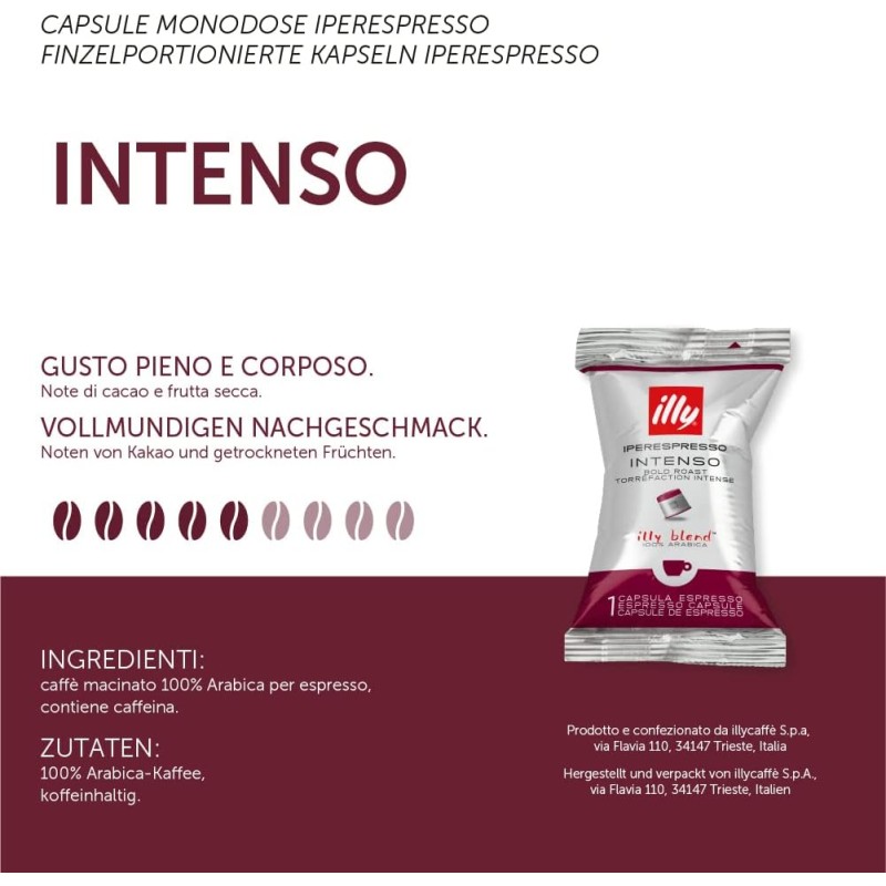 illy Capsule Caffè Iperespresso Tostato Intenso, Confezione da 100 capsule illy Capsule Caffè Iperespresso Tostato Intenso, Confezione da 100 capsule