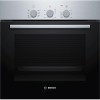 Bosch HBF011BR0 Serie 2, Forno da incasso, Aria Calda 3D: Cottura uniforme fino a 3 livelli, 3 manopole, Acciaio, Configurazione: A, 60 x 60 cm - Serie 2 Inox