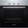Bosch HBF011BR0 Serie 2, Forno da incasso, Aria Calda 3D: Cottura uniforme fino a 3 livelli, 3 manopole, Acciaio, Configurazione: A, 60 x 60 cm - Serie 2 Inox