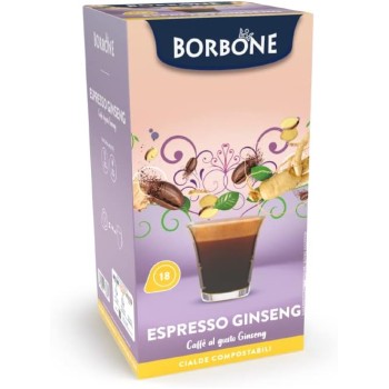 Caffè Borbone Espresso Ginseng - 72 cialde (4 astucci da 18 cialde) - Sistema ESE - Espresso Ginseng
