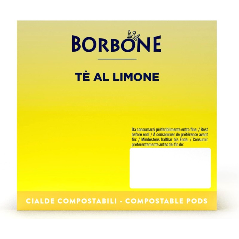 Caffè Borbone Tè al Limone - 72 cialde (4 astucci da 18 cialde) - Sistema ESE - Tè al Limone