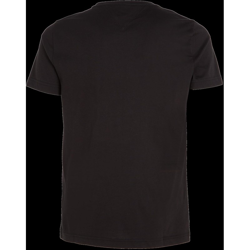 Tommy Hilfiger Uomo T-Shirt Maniche Corte Core Tommy Logo Scollo Rotondo - XL Nero (Jet Black) Tommy Hilfiger Uomo T-Shirt Maniche Corte Core Tommy Logo Scollo Rotondo - XL Nero (Jet Black)