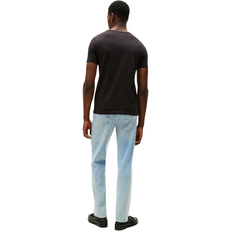 Tommy Hilfiger Uomo T-Shirt Maniche Corte Core Tommy Logo Scollo Rotondo - M Nero (Jet Black) Tommy Hilfiger Uomo T-Shirt Maniche Corte Core Tommy Logo Scollo Rotondo - M Nero (Jet Black)