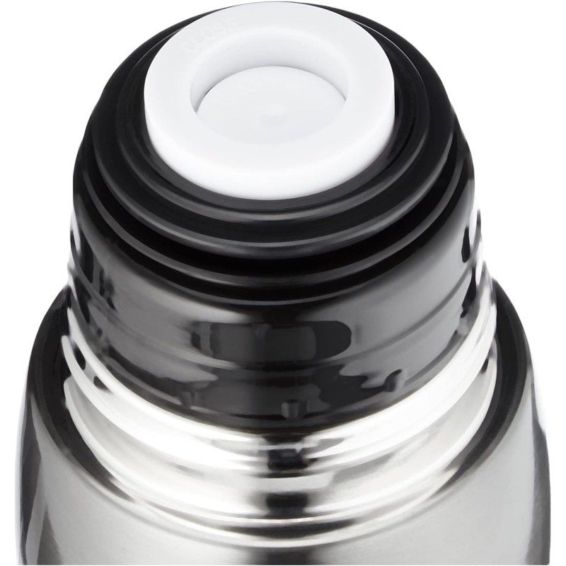 Bialetti To Go Bottiglia Termica con Coperchio-Tazza, con Doppia Parete, Mantiene Il Caldo per 12 h e Il Freddo per 24 h, Capacità 460 ml, Acciaio, Grigio Scuro - Grigio Scuro