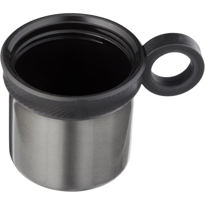 Bialetti To Go Bottiglia Termica con Coperchio-Tazza, con Doppia Parete, Mantiene Il Caldo per 12 h e Il Freddo per 24 h, Capacità 460 ml, Acciaio, Grigio Scuro - Grigio Scuro