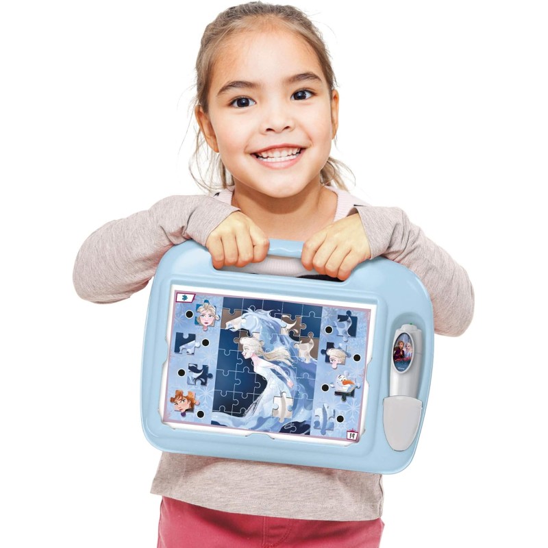 Clementoni - 16186 - Sapientino - Travel Quiz Disney Frozen 2, Penna interattiva, elettronico parlante, Gioco educativo Bambini 4 Anni, batterie Incluse (Versione in Italiano)