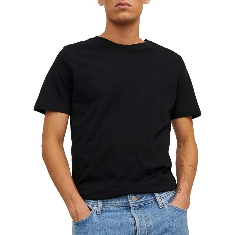 JACK & JONES Jjeorganic Basic Tee SS O-Neck Noos T-Shirt Uomo - L Nero JACK & JONES Jjeorganic Basic Tee SS O-Neck Noos T-Shirt Uomo - L Nero